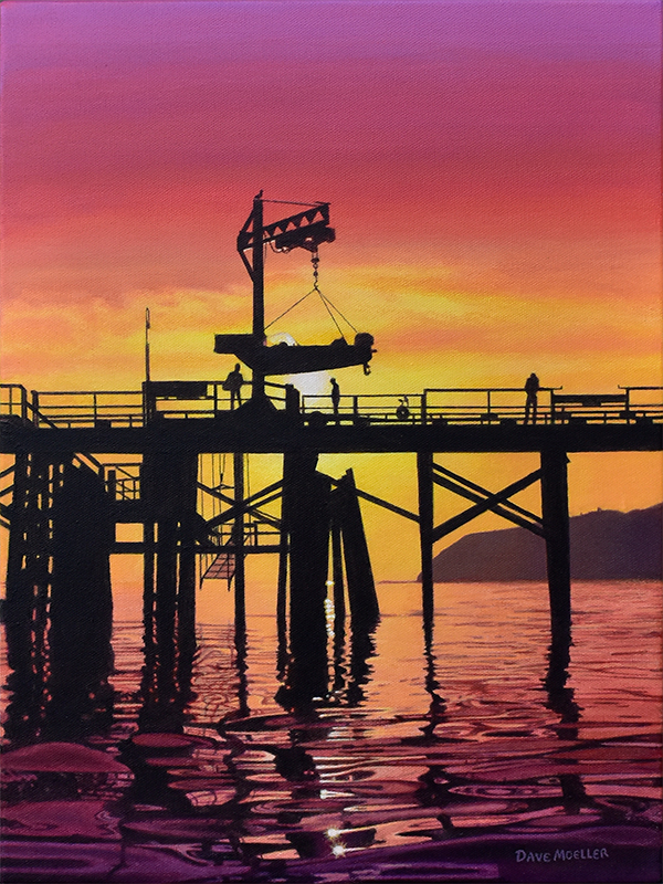 Gaviota Boat Hoist Sunset